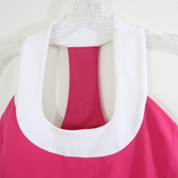 lululemon Scoop Neck Racerback Tank Pink White 6 - Picture 7 of 7